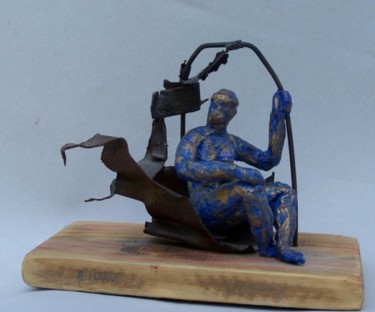 Sculpture intitulée "... étonnant vaisse…" par Anne-Frédérique Ferret, Œuvre d'art originale, Techniques mixtes