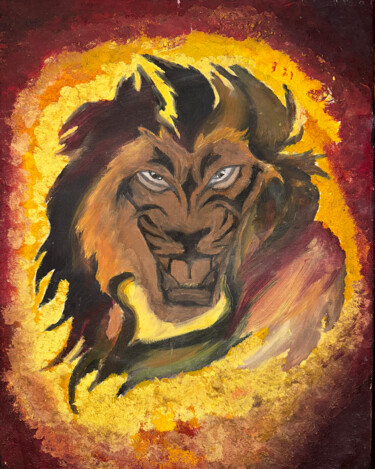 Painting titled "The Fire That Looks…" by Nourhan Eltoukhi, Original Artwork, Acrylic