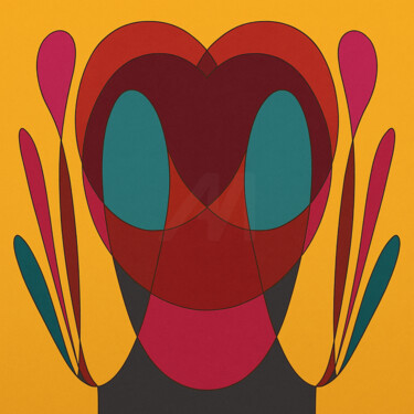 Arts numériques intitulée "Symétrie du Silence" par Yahya Ahssaini, Œuvre d'art originale, Peinture numérique