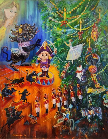 "Nutcracker. Fight w…" başlıklı Tablo Maria Melkova tarafından, Orijinal sanat, Petrol Ahşap Sedye çerçevesi üzerine monte e…
