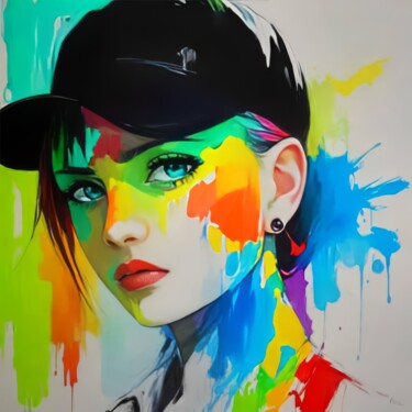 Grafika cyfrowa / sztuka generowana cyfrowo zatytułowany „Urban Woman Street…” autorstwa Aleksa Soul, Oryginalna praca, Mala…