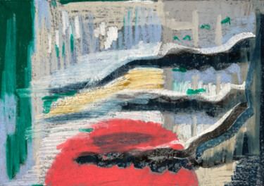 Pintura titulada "Abstract Sunset "St…" por Evgeniya Minina Zhemi, Obra de arte original, Pastel