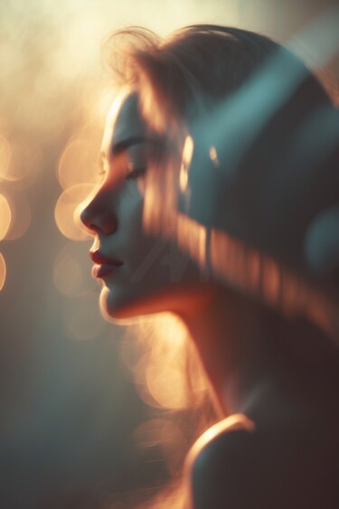 Цифровое искусство под названием "Light 01" - Natalia Erkovich, Подлинное произведение искусства, Изображение, сгенерированн…