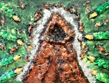 Картина под названием "Who is this? Tactil…" - Poly, Подлинное произведение искусства, Папье-маше Установлен на Другая жестк…