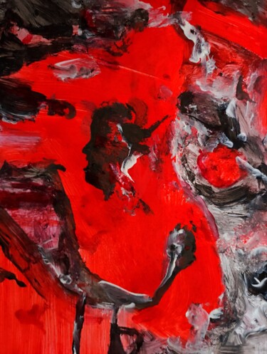 "Outrageous Red Remn…" başlıklı Tablo Milto Sideris tarafından, Orijinal sanat, Akrilik