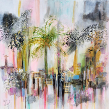 Peinture intitulée "Se retrouver au cœur" par Muriel Cayet, Œuvre d'art originale, Acrylique Monté sur Châssis en bois