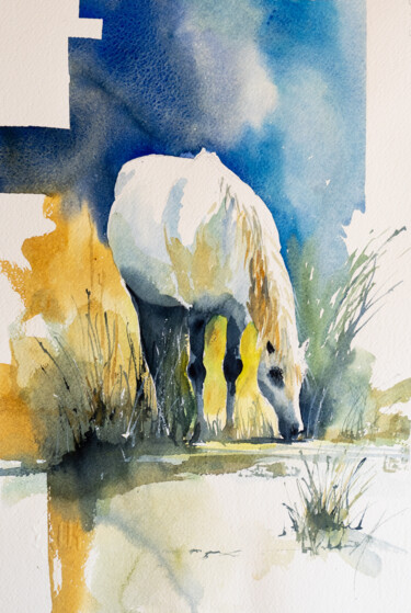 ""Grace in Stillness"" başlıklı Tablo Yuriy Kraft tarafından, Orijinal sanat, Suluboya