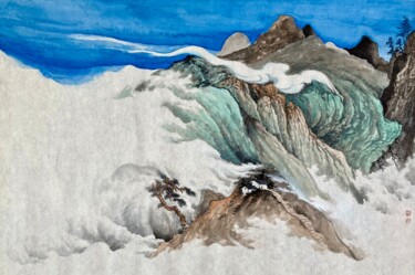 "Above the Sea of Cl…" başlıklı Tablo 飏 杨 tarafından, Orijinal sanat, Mürekkep