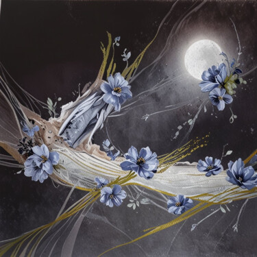 Arte digital titulada "Лунный свет" por Natalya Rozhkova, Obra de arte original, Imagen generada por IA