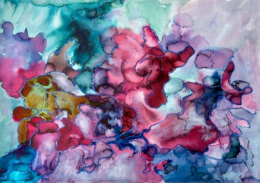 Pintura intitulada "Dancing with the El…" por Eyra Mona, Obras de arte originais, Tinta