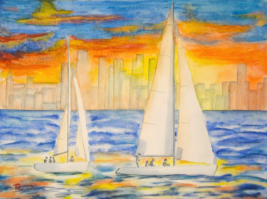 Peinture intitulée "AQUARELLE originale…" par Isabelle Redonnet, Œuvre d'art originale, Aquarelle