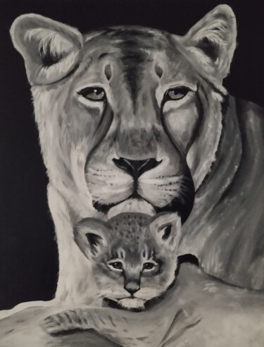 "Protective Love – O…" başlıklı Tablo Valentyna Loboda tarafından, Orijinal sanat, Akrilik Ahşap Sedye çerçevesi üzerine mon…