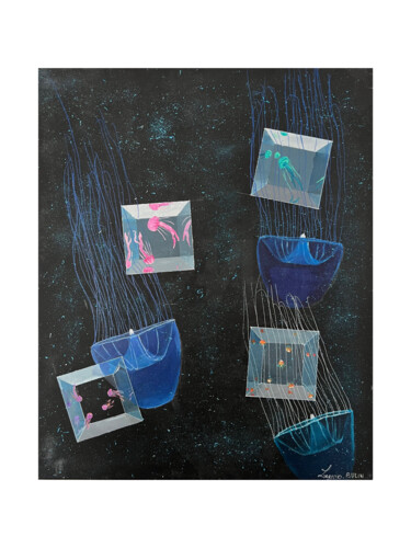 Pintura titulada "Matrice Jellyfish" por Lorenzo Bulin, Obra de arte original, Acrílico Montado en Bastidor de camilla de ma…