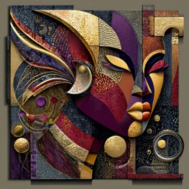 Digital Arts titled "African Beauty" by Amanda Moore, Original Artwork, AI generated image