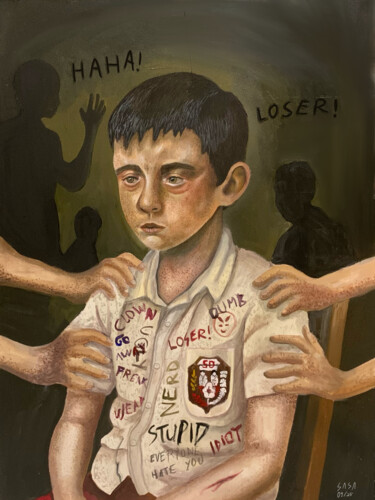 "Bullied Innocence:…" başlıklı Tablo Annisa Anastasya tarafından, Orijinal sanat, Akrilik