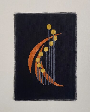 "Spiral Lights" başlıklı Tekstil Sanatı Mariana Ivanova tarafından, Orijinal sanat, Nakış Ahşap Sedye çerçevesi üzerine mont…