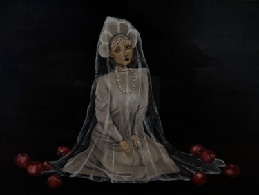 Painting titled "Невеста" by Alisa Trosina, Original Artwork, Oil