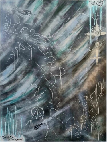 Pintura titulada "Alpha Ω" por Benedikt Dreßel, Obra de arte original, Acrílico