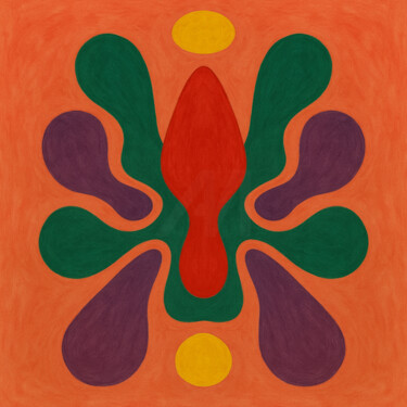 Arts numériques intitulée "Symétrie du Souffle…" par Yahya Ahssaini, Œuvre d'art originale, Peinture numérique