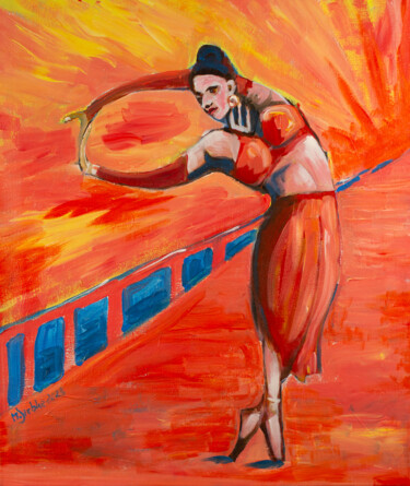 "Flame of Motion – a…" başlıklı Tablo Margarita Siebke tarafından, Orijinal sanat, Akrilik Ahşap Sedye çerçevesi üzerine mon…