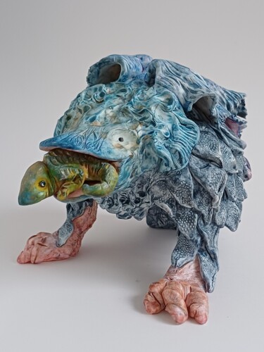 Escultura titulada "Fantasy creature II…" por Anne-Marie Verpoucke, Obra de arte original, Arcilla polimérica
