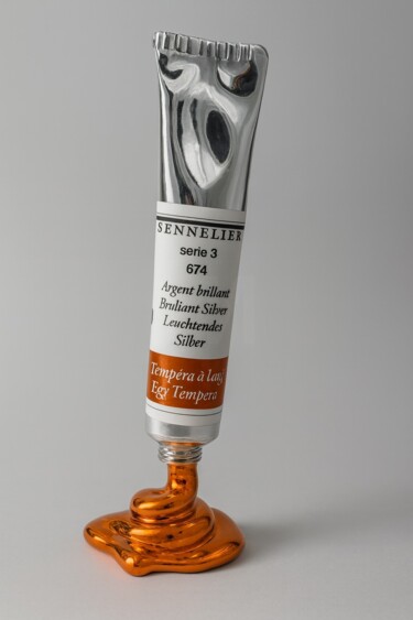 Skulptur mit dem Titel "Art Attack Orange" von Sagrasse, Original-Kunstwerk, Harz