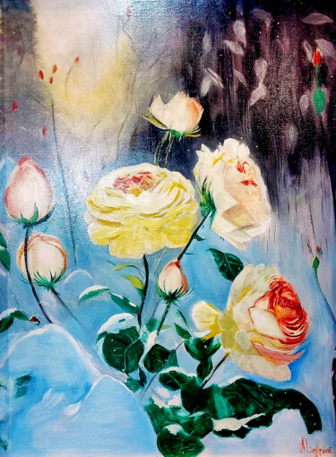 "Roses in the snow:…" başlıklı Tablo Alen Meštrović tarafından, Orijinal sanat, Petrol