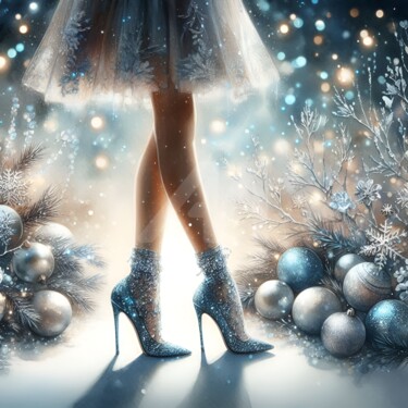 Digital Arts titled "Winter Magic – Woma…" by Caprice, Original Artwork, AI generated image