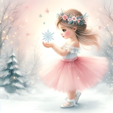 "Cute Winter Girl in…" başlıklı Dijital Sanat Caprice tarafından, Orijinal sanat, AI tarafından oluşturulan görüntü