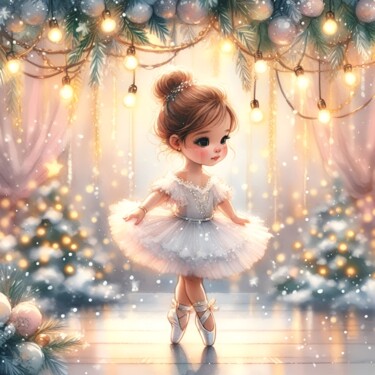 "Cute Ballerina on F…" başlıklı Dijital Sanat Caprice tarafından, Orijinal sanat, AI tarafından oluşturulan görüntü