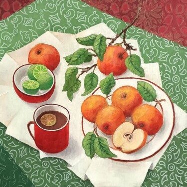 Peinture intitulée "In the  Granny's Ki…" par Svetlana Ermolina, Œuvre d'art originale, Acrylique