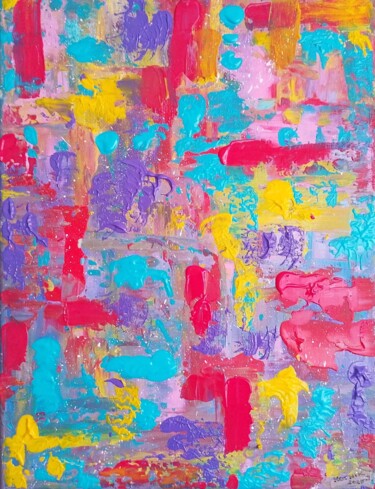 Painting titled "“Vibrant Swirl”" by Igor Kotnik Art, Original Artwork, Acrylic Mounted on Wood Stretcher frame