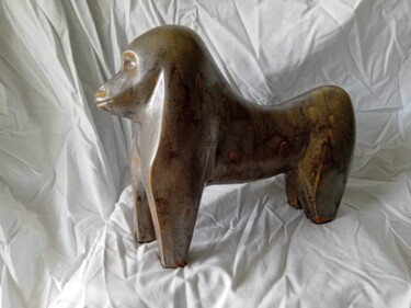 "petit gorille atten…" başlıklı Heykel Maggy Durafour tarafından, Orijinal sanat, Kil