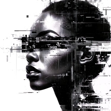 Arts numériques intitulée "Echoes of Digital M…" par Lumen Ai Art Studio, Œuvre d'art originale, Peinture numérique