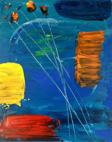 Ζωγραφική με τίτλο "Palette de Couleurs…" από Orlane Grelet, Αυθεντικά έργα τέχνης, Ακρυλικό Τοποθετήθηκε στο Ξύλινο φορείο…