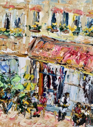 Painting titled "Paris Montmartre Ca…" by Vilma Gataveckiene, Original Artwork, Oil
