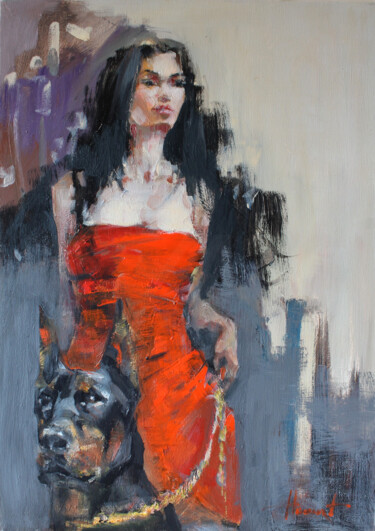 Pittura intitolato "Elegance and Power" da Henadzy Havartsou, Opera d'arte originale, Olio Montato su Telaio per barella in…