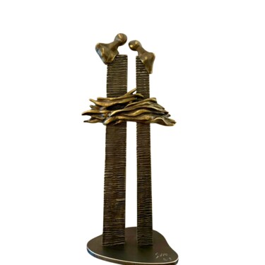 Sculptuur getiteld "Above the clouds" door Seda Eyuboglu, Origineel Kunstwerk, Bronzen