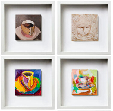 "Turkish Coffee Seri…" başlıklı Tablo Göknil Gümüş Sungurtekin tarafından, Orijinal sanat, Petrol Ahşap Sedye çerçevesi üzer…