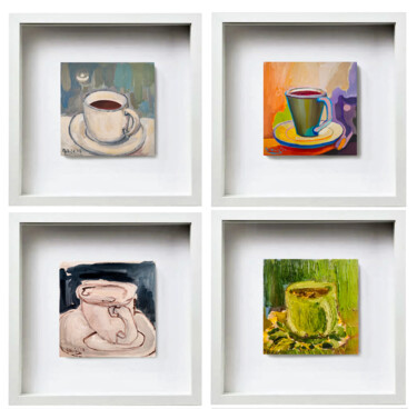 "Turkish Coffee Seri…" başlıklı Tablo Göknil Gümüş Sungurtekin tarafından, Orijinal sanat, Petrol Ahşap Sedye çerçevesi üzer…