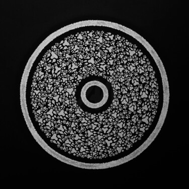 Painting titled "Organic' A1 Dog Tra…" by Artem Smirnov, Original Artwork, Gel pen Mounted on Wood Panel