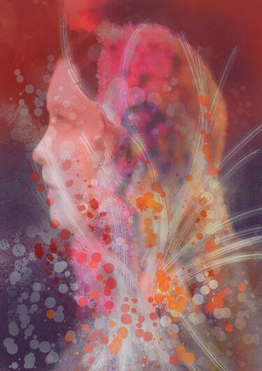 Digital Arts titled "Party Portrait # 9" by Russell Newell, Original Artwork, 2D Digital Work