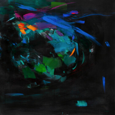 Malerei mit dem Titel "Stardust" von Ute Laum, Original-Kunstwerk, Acryl Auf Keilrahmen aus Holz montiert