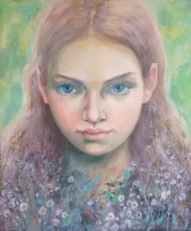 Картина под названием "Summer" - Alyona Masterkova, Подлинное произведение искусства, Масло
