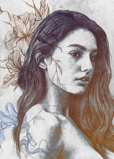 Digital Arts titled "(?) Confusion orange" by Marco Paludet, Original Artwork, Digital Painting