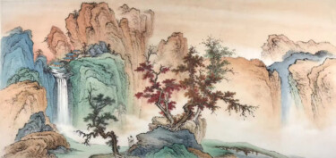 Schilderij getiteld "The Warm Mountain:…" door Yang Yang, Origineel Kunstwerk, Inkt