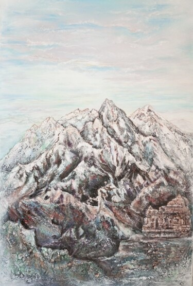 Malerei mit dem Titel "Texture landscape p…" von Natal A Litos, Original-Kunstwerk, Acryl