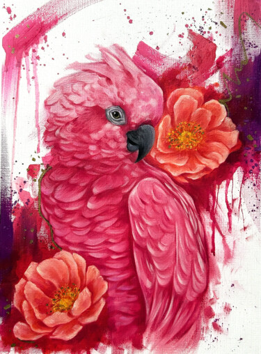 ""The Pink Embrace"…" başlıklı Tablo Valeria Gok tarafından, Orijinal sanat, Petrol