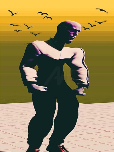 Painting titled "Серия «Дни недели»" by Ada Morozevic, Original Artwork, Digital Painting Mounted on Cardboard