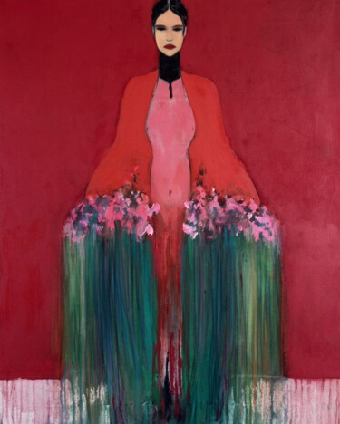 "The Girl with a Bou…" başlıklı Tablo Incognito tarafından, Orijinal sanat, Akrilik